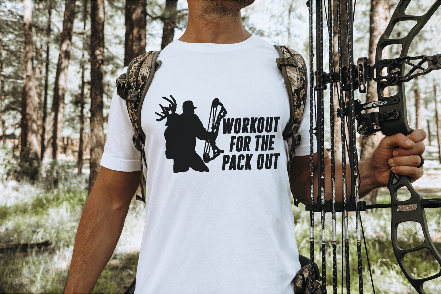 Workout for the pack out T-Shirt Whitetail light